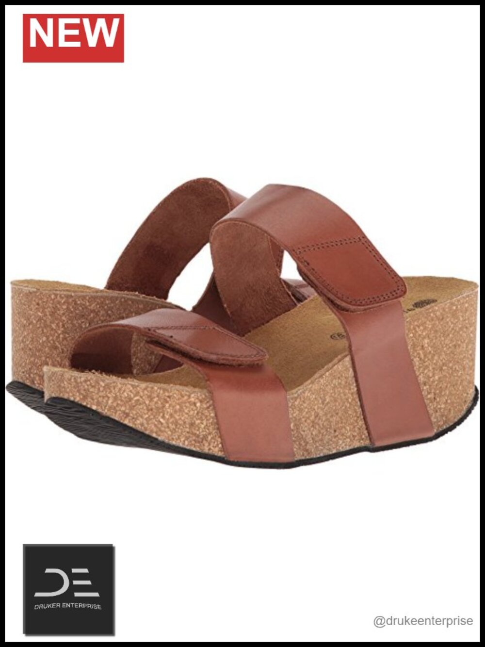 Eric Michael Lily Leather Wedge Sandals Slingback Open Toe Glitter Padded